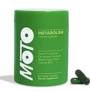 MOTO Metabolism Vitamin Capsules I 60 VegetarianCapsules I Contains Green Tea Extract + Vitamin B12