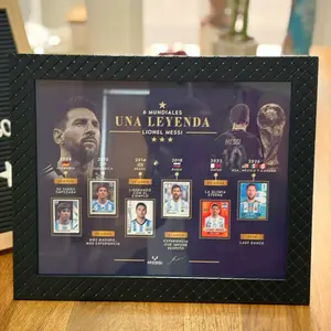 Messi Inspired Framed Football Tribute | Collectible Soccer Wall Art 8x10
