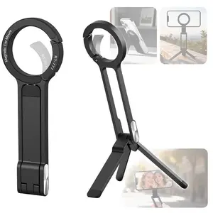 Magnetic Phone Tripod Stand Aluminium Maglock Smartphone Mini Tripod Pocket Cell Phone Stand Strong Magnet Quick Mount