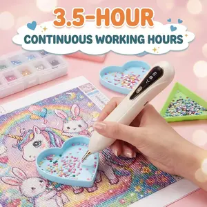 Electric Diamond Painting Pen, Cordless Diamond Art Vacuum Pen no Wax Needed, Rechargeable Diamond Painting Tools, Adjustable Suction Mode Diamond Art Kits Accessories, Crafts for Adults & Kids