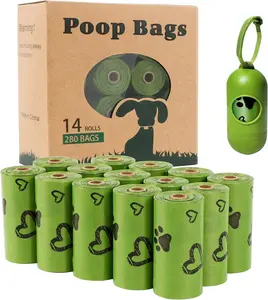Dog Poop Bags 280 Counts: Extra Thick Leakproof Waste Bag with Dispenser for Doggy (Scented) Yingdelai