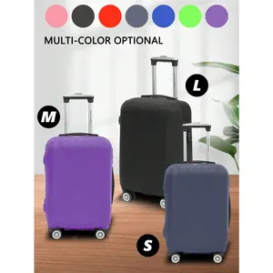 1PC Travel Case Protective Cover 18 To 32 Inches, Luggage Protection Cover, Elastic Suitcase Dust Cover, Storage Box Anti Loss Protective Cover, Solid Color Without Pattern, Outdoor Travel Business Fashion Men's And Women's Travel Accessories