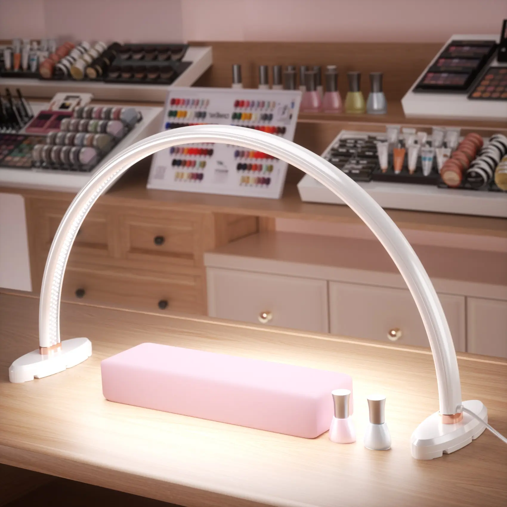 LED Nail Lamp Adjustable Brightness & Color Temperature, Push Button Control, Ideal for Manicure, Eyelash Extensions, Tattoo, Skincare, LED Desk Lamp, Adjustable Lights, Adjustable Lighting