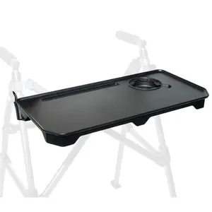 Walker Tray Accessory and Cup Holder for Walkers and Rollators in Black