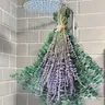 NortureFlora Bohemian Dried Eucalyptus & Lavender Bouquet - 130/260pcs, 17in Stems, Eucalyptus Showers Bathroom Decor Set, Aesthetic Unique Decor, Farmhouse Hanging/Table Fragrance Potpourri, Women's Birthday Gift