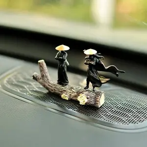 4pcs/3pcs Resin Mini Samurai-Inspired Figurines Set, Unique Decor for Car Dashboard & Office