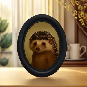 Vintage Art Style Hedgehog Pattern Wall Decor, Perfect for Halloween Christmas Thanksgiving, Home Office Room Decoration, Artistic Versatile Decor