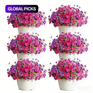 Artificial Flowers Set (16 Pieces), Home Garden Decor, Porch Window Box, Spring Summer Decoration, Yard and Seasonal Celebrations,  Porch Window Box, Home Garden Decor, Spring Summer Decorat, Yard and Seasonal Celebrations, Mother's Day Gift