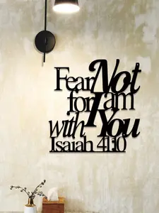 Isaiah 41:10 Metal Bible Verse, Christian Home Decor Bible Metal Wall Art For Home Room Living Room Office Decor, Valentine New Year Decor Religious Ornaments
