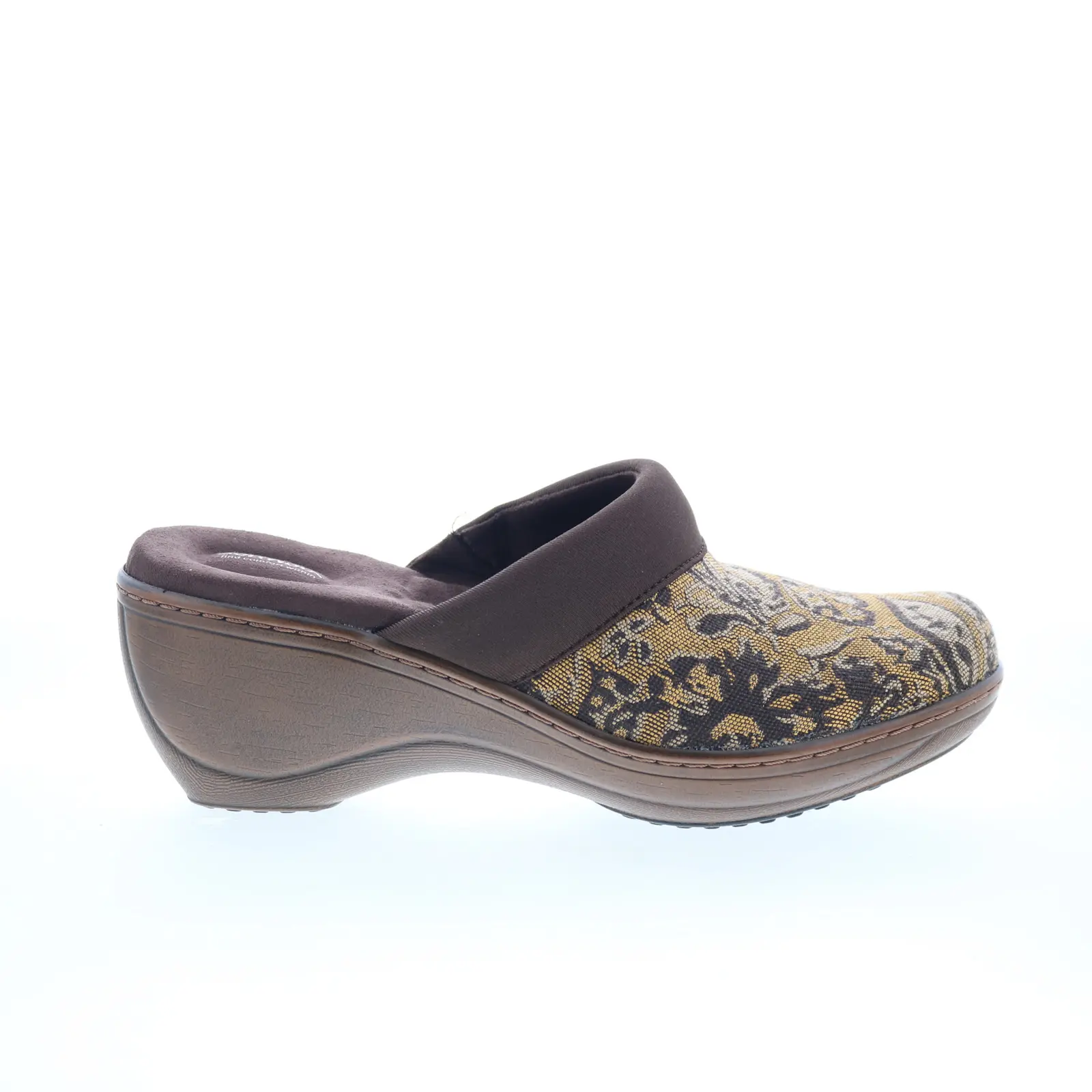 Softwalk Murietta S6015-960 Womens Brown Narrow Canvas Clog Flats Shoes