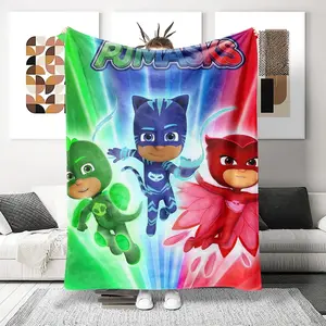 Cute Superhero Pajama Blanket, Ultra-Soft Flannel Nap Blanket, Shawl Blanket, Small Cover Blanket, Perfect Gift for Holidays