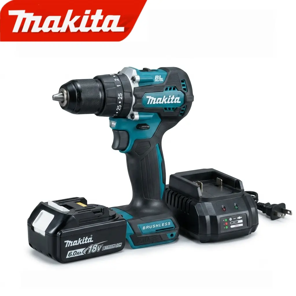 Makita 487 Lithium Handheld Drill - Multi-Torque Adjustment Positions, Detachable Metal Belt Clip, Steady Output for Drywall Fixing, Furniture Installation, High-Impact Hardware Tasks stable