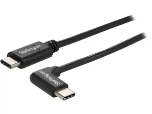 StarTech USB2CC1MR Right Angle USB-C Cable - 1m / 3 ft. - Reversible - M/M - USB Type C Cable - USB-C Charge Cable - USB C to USB C Cable