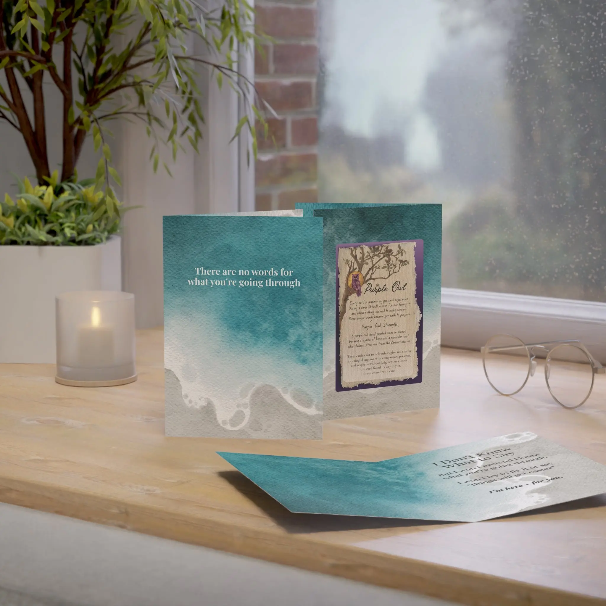 Grief Support Greeting Card — "I Don't Know What to Say but I Won't Try to Fix It —