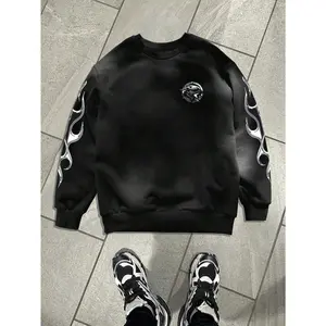 Men's Graphic Sweatshirt Crewneck Long Sleeve Casual Pullover Tops Streetwear