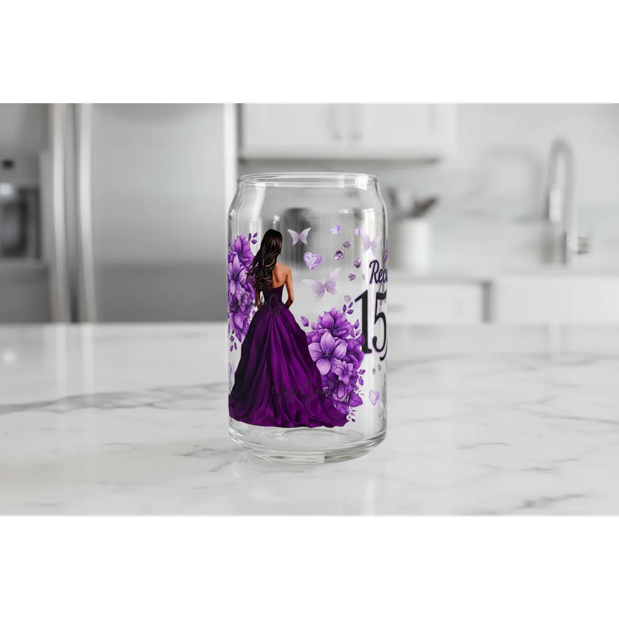 Mis Quince Lilac - UVDTF Wrap for cups/hard surfaces sticker