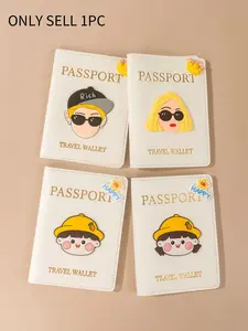Passport Case for Travel, Travel Essentials, Multi-Card Slot Design, Holds ID, Bank Card, Boarding Pass, Cute Cartoon Style, Unisex, All Seasons, Passport Cover, Passport Wallet, Travel Document Holder