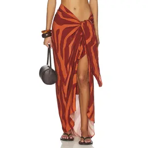 Vix Swimwear Printed Sarong in Sundown