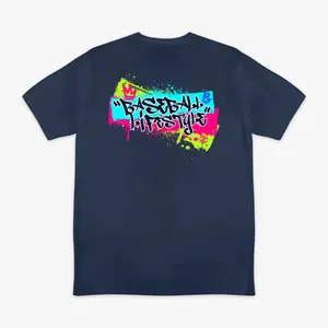 Graffiti Crown Tee - Navy