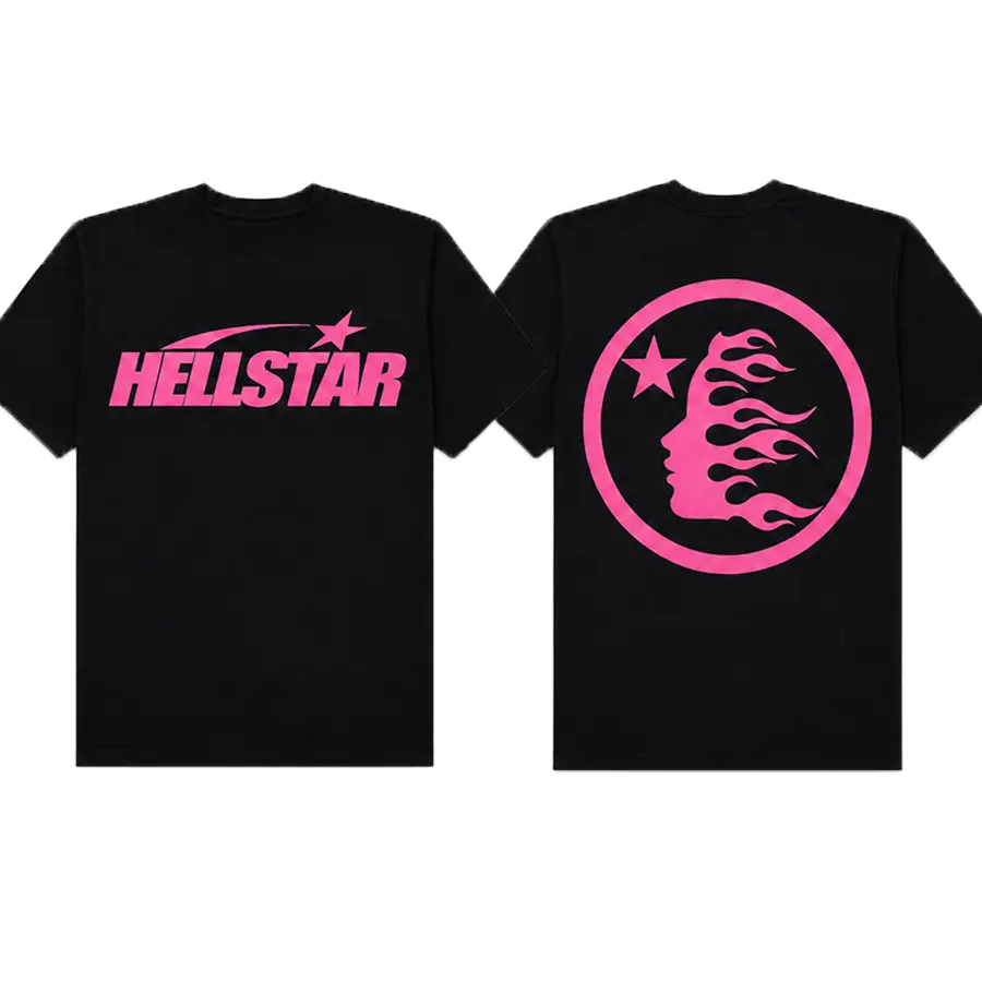 Hellstar Classic T-shirt, Shooting Star Logo Tee, Front Back Y2K Streetwear Top