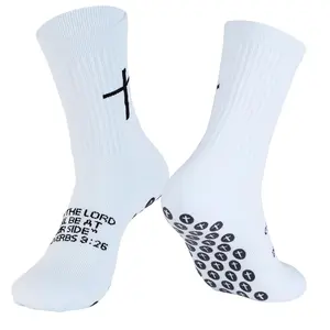 Cross Grip Socks, Unisex Anti-Slip Jesus Faith Christian Sports Socks for Soccer Basketball Football Tennis Gym Workouts