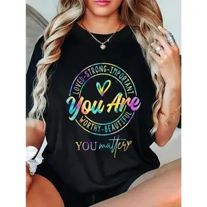 100% Cotton  Tie Dye You Matter Kindness Mental Health Awareness Warrior T-Shirt Men Tee