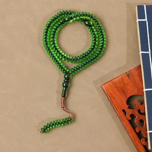 Dyed Core Knotted Prayer Beads for Muslims, 99 Beads Rosary from Saudi Arabia, Middle Eastern Prayer Beads