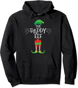 Cat Daddy Elf Matching Family Group Christmas Party Pajama Pullover Hoodie - Phoebeumba Shop 39B081JD7LZG