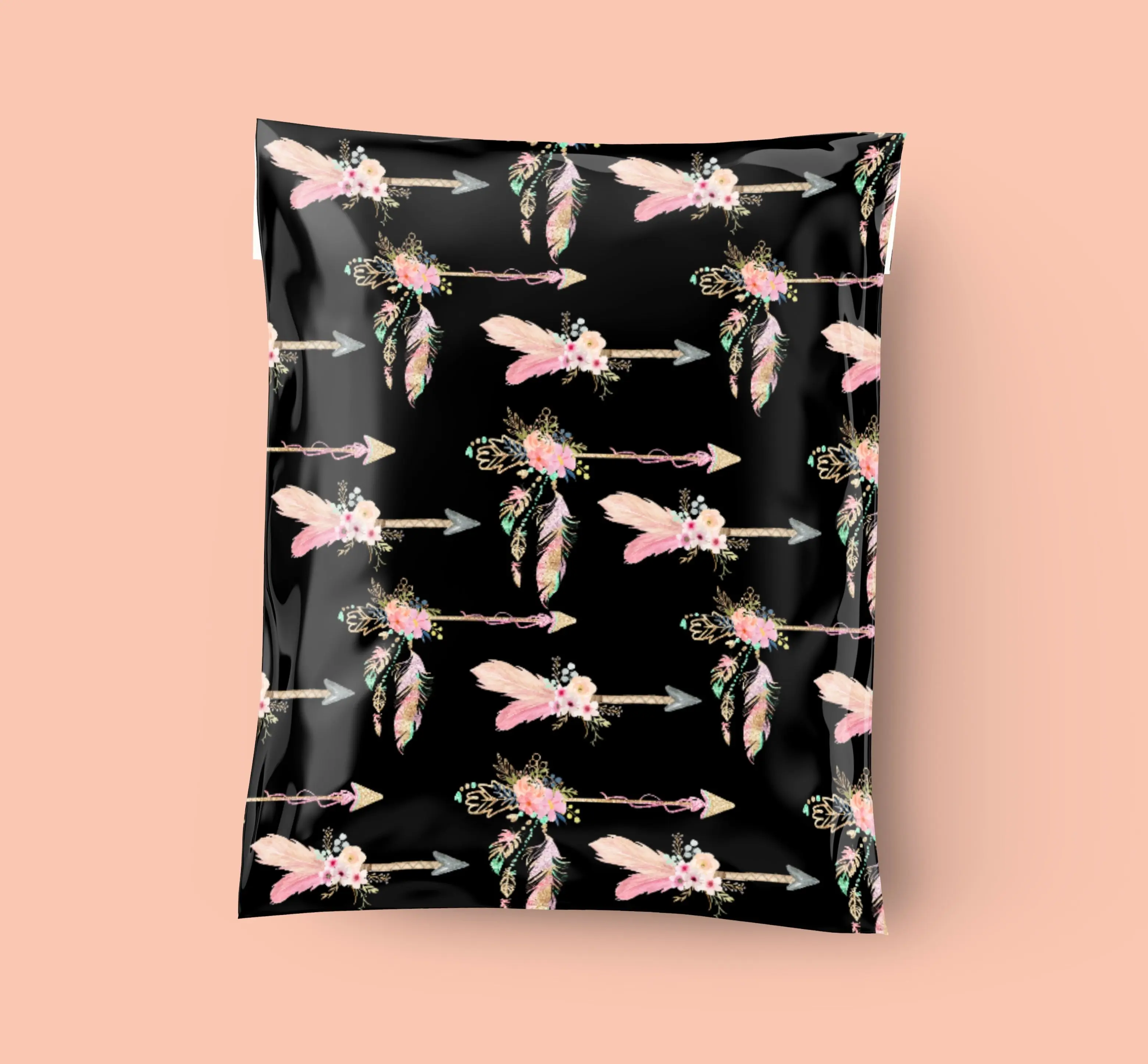 Boho chic arrows 10x13 premium poly mailers