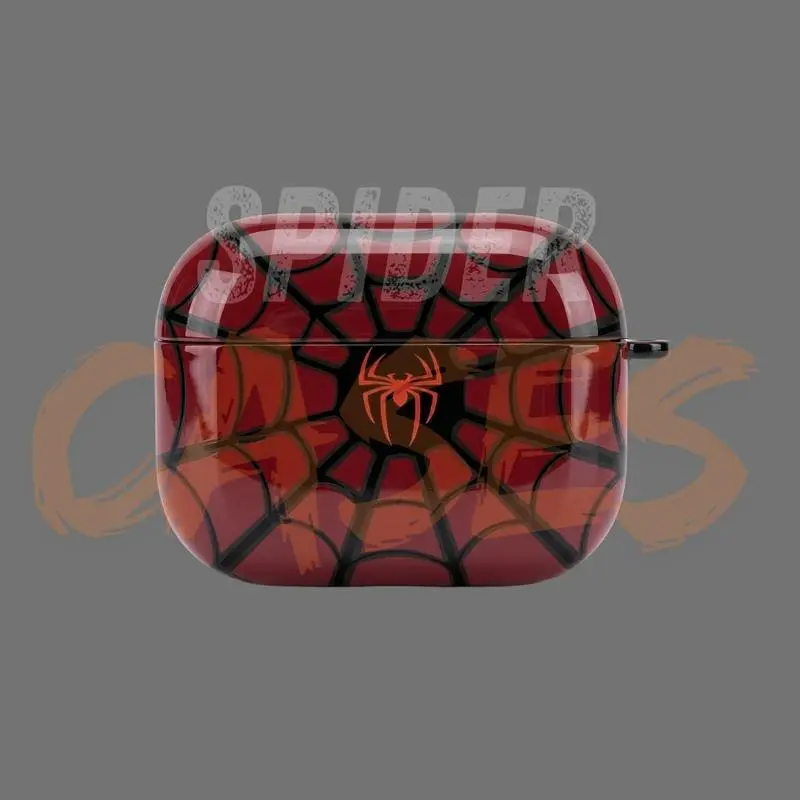 Web Pattern AirPods Case, Cute Hero Inspired Protective Cover for AirPods 1 2 3 4 & Pro, Gift for Men & Fans