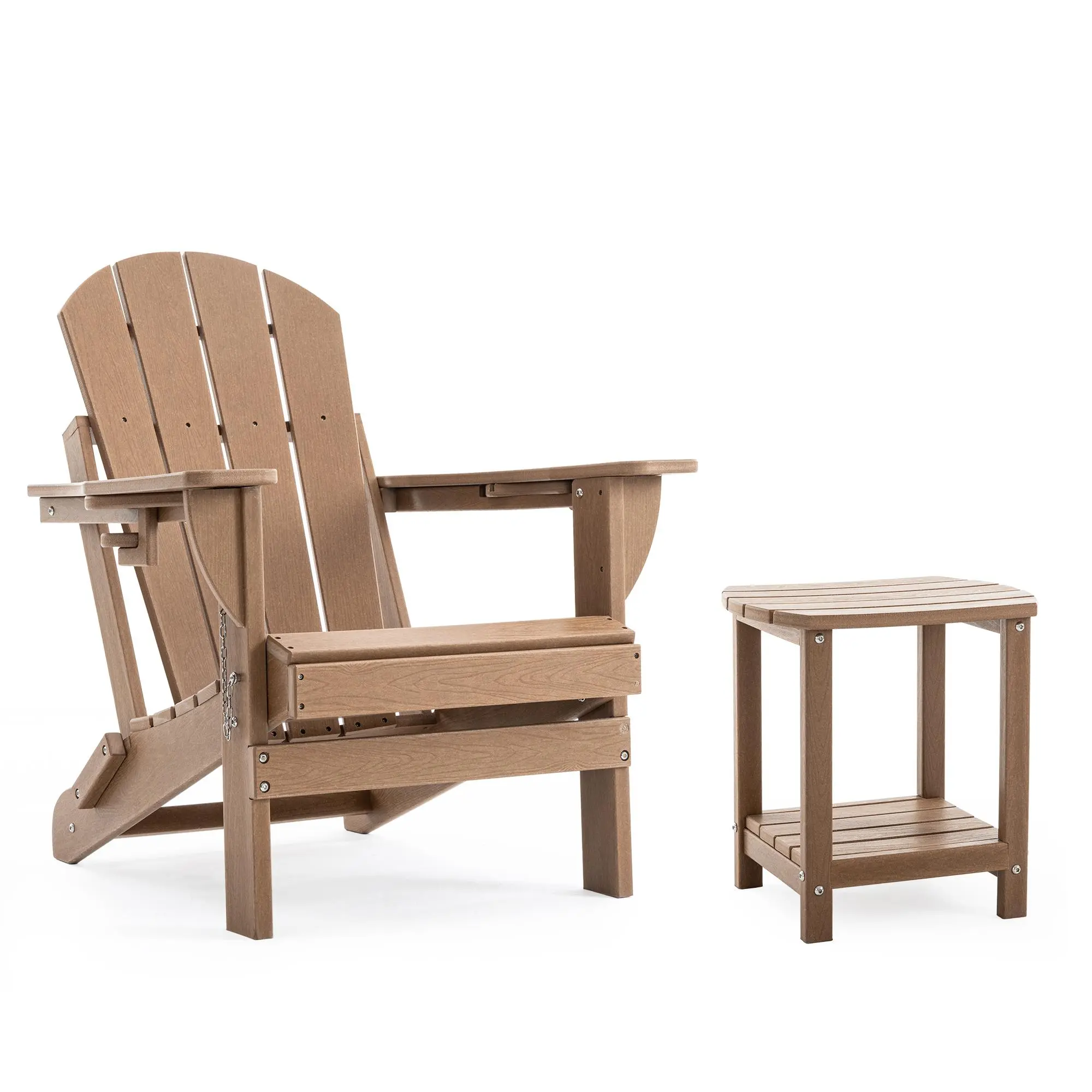 Singel Chair+Table-BROWN