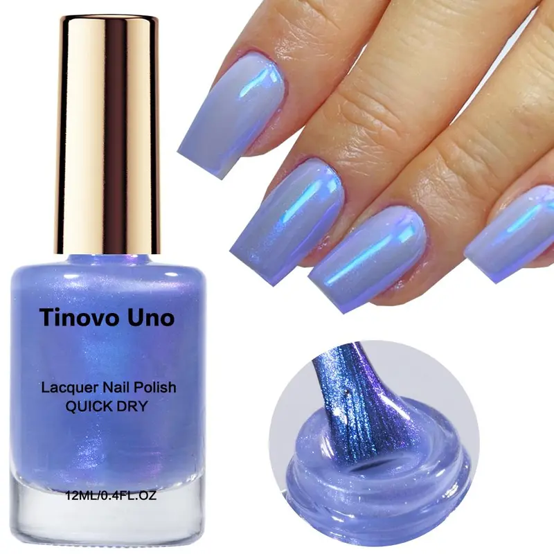 Aurora Nail Polish, 1 Count Long-lasting Shine and Brilliance Nail Polish Builder Nail Art Polish DIY Manicure, No Drying Required Nail Polish for Women & Girls, Cosmetic, Nail Care