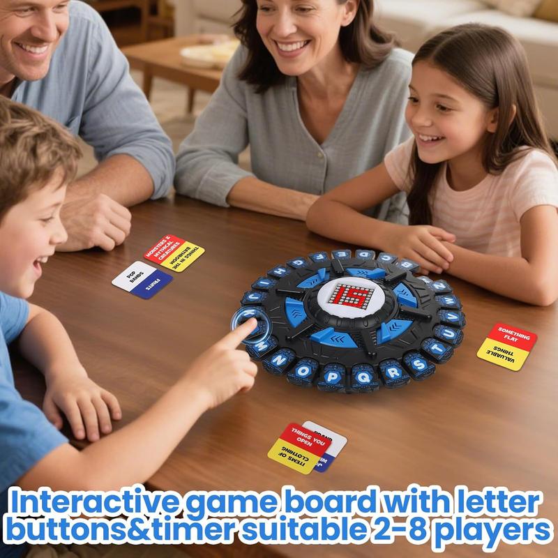 Fast-Paced Word Challenge Game: Alphabet Chess with 15-Second Timer & 36 Category Cards | Educational Family Board Game for Kids & Adults