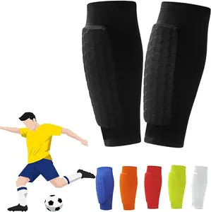 Shin Defender Shin Guards , Soccer Shin Guards for Youth Adult, Lightweight Calf Protective Gear for Football Soccer withLHoneycomb Pads （S-L)