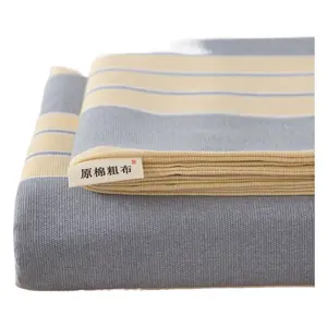 Old Fashioned Coarse Cloth Bed Sheet Single Piece Cooling Mat Non Single Dormitory Cotton Linen Summer Cooling Linen Bed Sheet Three Piece Set