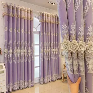 1PC  European Double-Layer Girls' Curtains Blackout Curtains, Sheer Tulle Curtains, Blackout Curtains, Double Layer, Sheer, For Bedroom, Living Room, Home Decoration Curtain