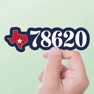 Dripping Springs Texas 78620 Zip Code Sticker