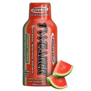 12x Tweaker Energy Watermelon - Sports Performance Drink Caffeinated Beverage Liquid Shot Sugar Free Focus Alertness Booster Daily Hydration Supplement Refreshing Fitness Gym Workout Bulk Pack Bundle Wholesale Lot 12ct 2oz Shot