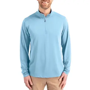 Cutter & Buck Virtue Eco Pique Recycled Quarter Zip Mens Pullover Jacket