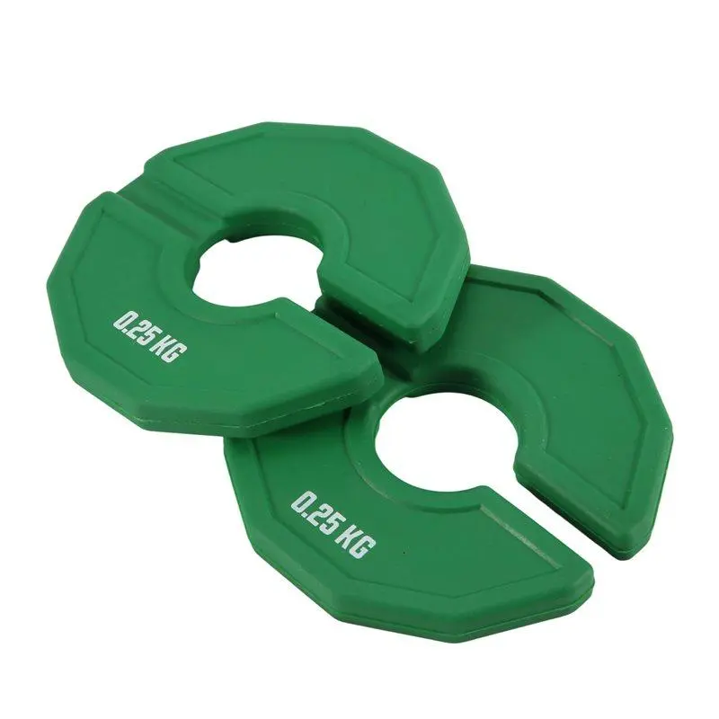 2 pcs gym micro-type dumbbell plates, fractional weight rubber plates, add-on aperture 35 mm, 0.25 kg