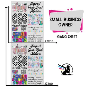 Small Business Owner | Premade DTF Transfer Gang Sheet For Graphic Tees
