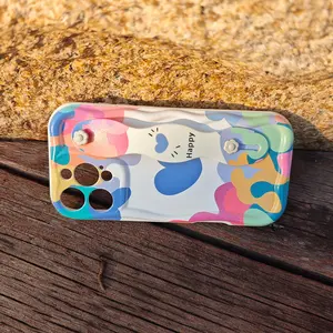 Graffiti Strap Phone Case With Soft TPU for Comfy Grip and Drop Protection. Anti-Loss Wristband and Trendy Design to Elevate Your Daily Style