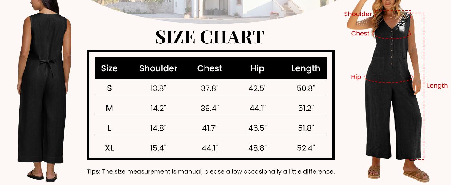 Kingapril SummerVibes Women Button Down Jumpsuits Cotton Linen Sleeveless Casual Wide Legs Rompers Loose Overall with Pockets