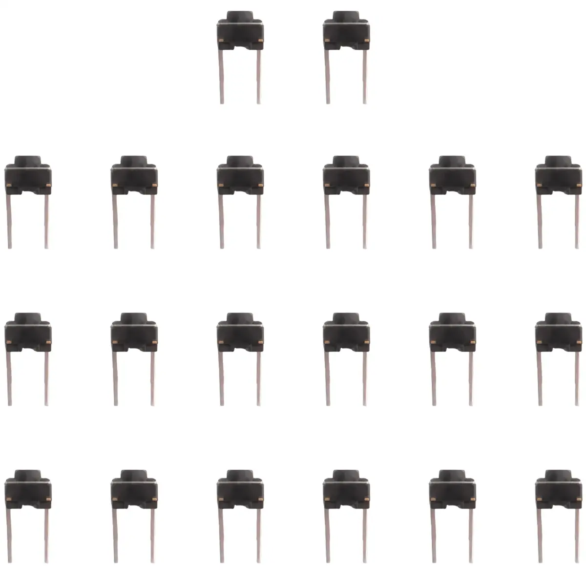 20 Pcs 6x6x5mm Momentary Tactile Push Button Switch, 2-Pin DIP Through Hole, for Household Appliances & Electronic Devices, Household Appliance Parts & Accessories