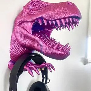3D Printed Tyrannosaurus Rex Figurine Wall Art, Game Controller Stand, Headphone Holder, Office Desk Decor, Colorful Dinosaur Gift, Dinosaur Design