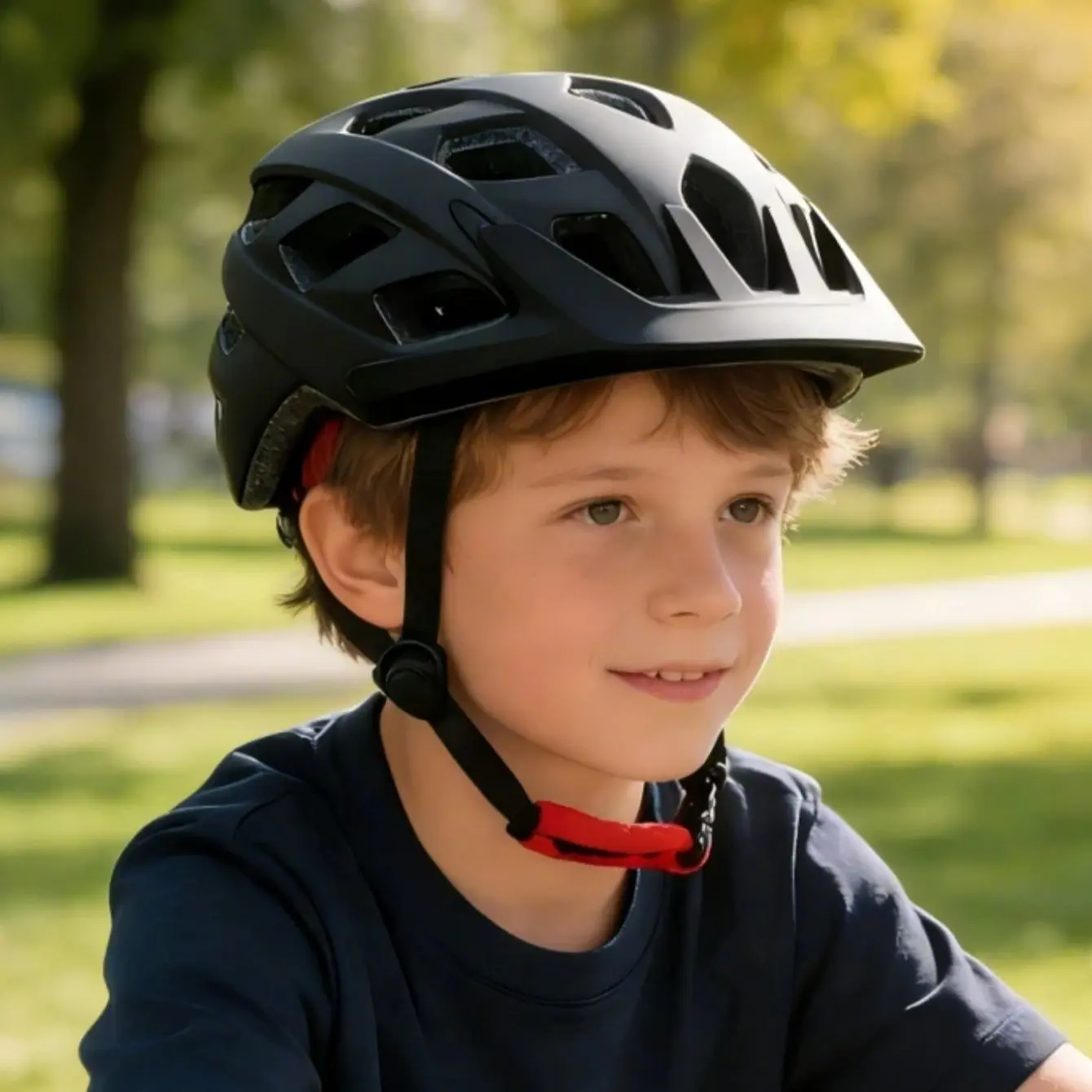 Children's bicycle helmet, Kids Bike Helmet，adjustable size suitable for boys and girls aged 3-10, with a face shield for scooter and balance bike riding.
