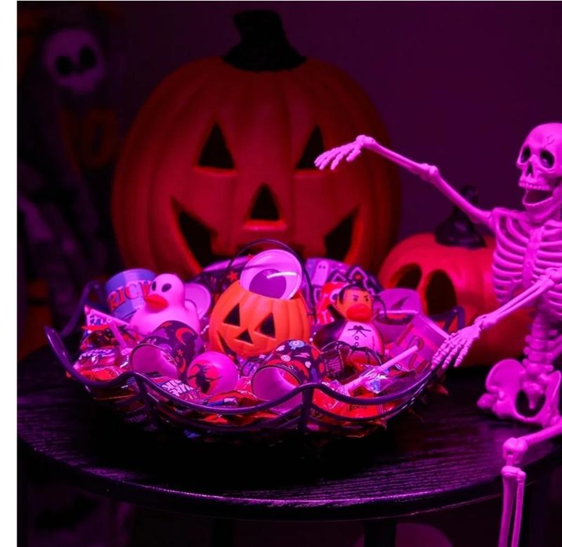 5 Pcs Halloween Candy Bowl Dish Spider Web Halloween Decorations Indoor Decor, Party Supplies Favors Table Desk Haunted House Trick Or Treat Basket Plastic