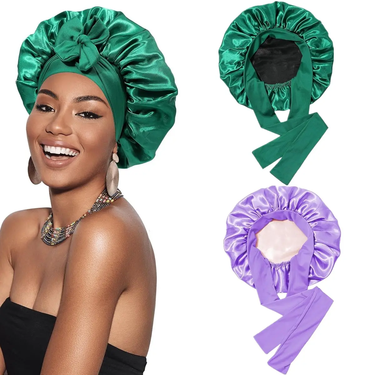 2PC(1PC Dark Green+black & 1PC Purple+champagne)