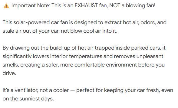 【Father's Day gift】Dual Outlet Solar Car Vent Fan Auto Air Circulation Cooling Exhaust Fan For Vehicle,Exhaust Fan