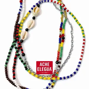 Palo Mayombe Eleke Necklace HandMade Handcrafted Palo Mayombe Eleke Bandera Design Unique Handmade Jewelry for Everyday Wear or Special Occasions